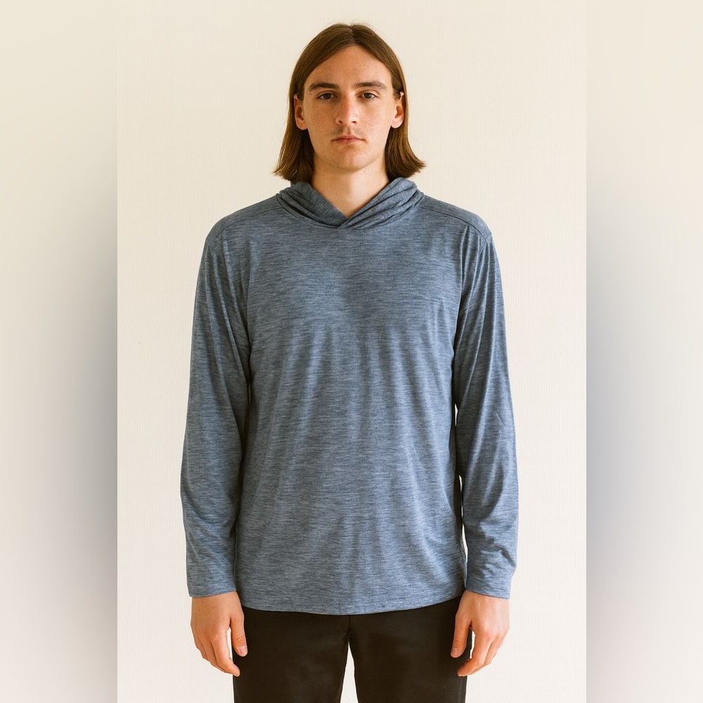 Awdis Men's Blue Long Sleeve Shirt